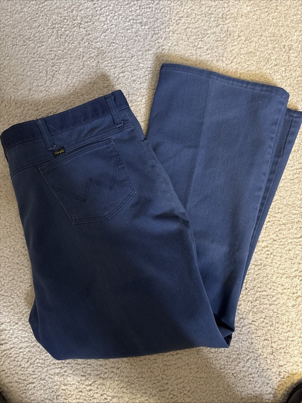 Western Cut Wrangler Dress Pants. Boot Cut Vintage Men’s Wear, Blue 42”/30”